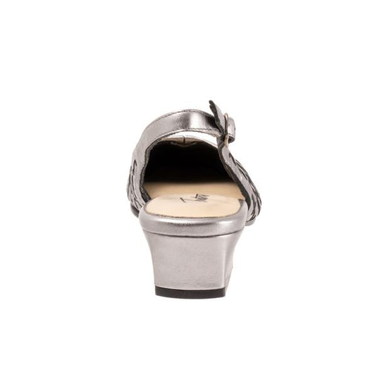 Trotters Women's Dea Slingback Sandals Pewter Woven Trotters Women's Dea Slingback Sandals Pewter Woven