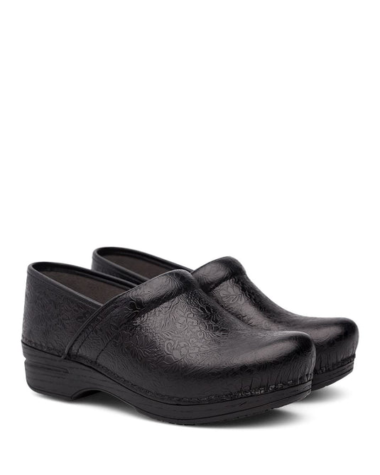 Dansko Pro XP Clog Black Floral Tooled Dansko Pro XP Clog Black Floral Tooled
