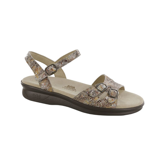 SAS Women's Duo Ankle Strap Sandals Multi Snake Taupe SAS Women's Duo Ankle Strap Sandals Multi Snake Taupe