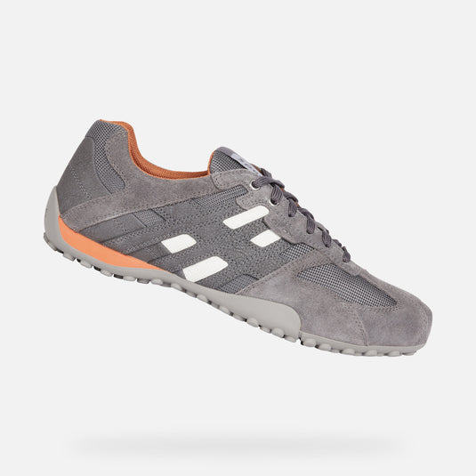 Geox Men's Snake Lace Up Sneaker Light Grey/Anthracite Geox Men's Snake Lace Up Sneaker Light Grey/Anthracite