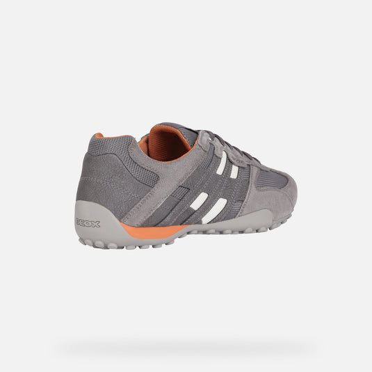 Geox Men's Snake Lace Up Sneaker Light Grey/Anthracite Geox Men's Snake Lace Up Sneaker Light Grey/Anthracite