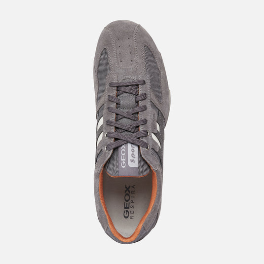 Geox Men's Snake Lace Up Sneaker Light Grey/Anthracite Geox Men's Snake Lace Up Sneaker Light Grey/Anthracite