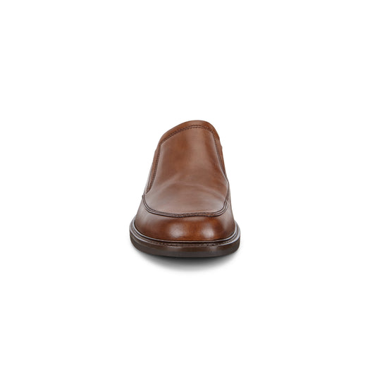Ecco Men's Holton Apron Toe Slip-on Dress Shoe Amber Ecco Men's Holton Apron Toe Slip-on Dress Shoe Amber