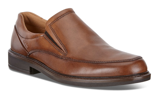 Ecco Men's Holton Apron Toe Slip-on Dress Shoe Amber Ecco Men's Holton Apron Toe Slip-on Dress Shoe Amber