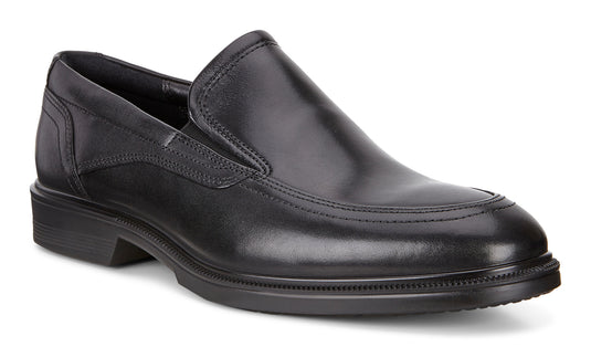 Ecco Men's Lisbon Apron Toe Slip-on Dress Shoe Black Ecco Men's Lisbon Apron Toe Slip-on Dress Shoe Black