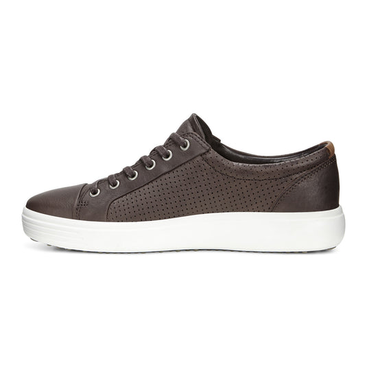 Ecco Men's Soft 7 Perf Lace Sneakers Coffee Ecco Men's Soft 7 Perf Lace Sneakers Coffee