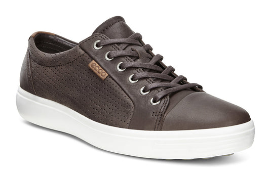 Ecco Men's Soft 7 Perf Lace Sneakers Coffee Ecco Men's Soft 7 Perf Lace Sneakers Coffee