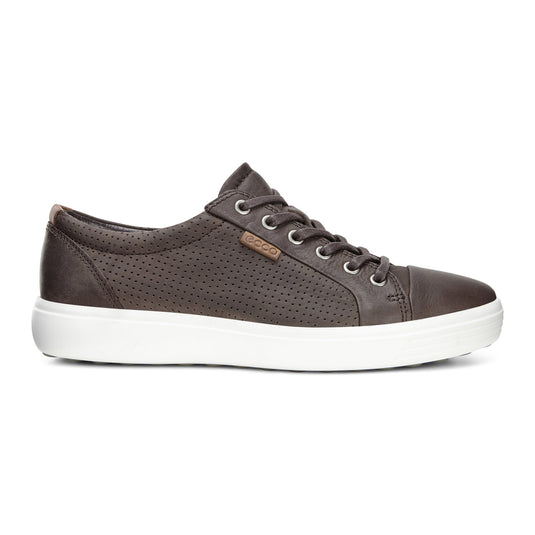 Ecco Men's Soft 7 Perf Lace Sneakers Coffee Ecco Men's Soft 7 Perf Lace Sneakers Coffee
