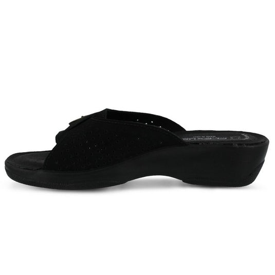 Spring Step Flexus Women's Edella Slide Sandal Black Spring Step Flexus Women's Edella Slide Sandal Black