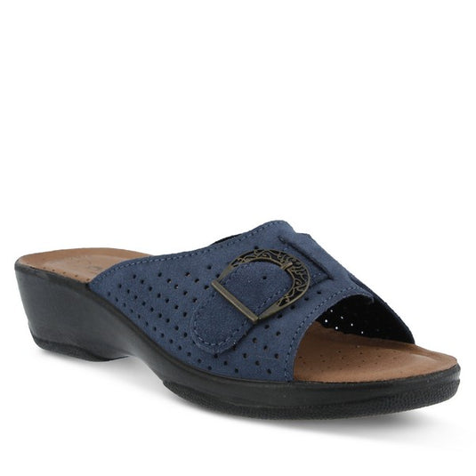 Spring Step Flexus Women's Edella Slide Sandal Navy Spring Step Flexus Women's Edella Slide Sandal Navy