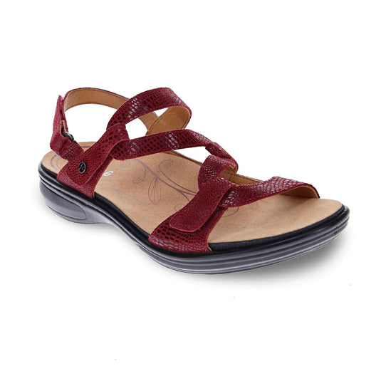 Revere Women's Miami Back Strap Sandals Cherry Lizard Revere Women's Miami Back Strap Sandals Cherry Lizard