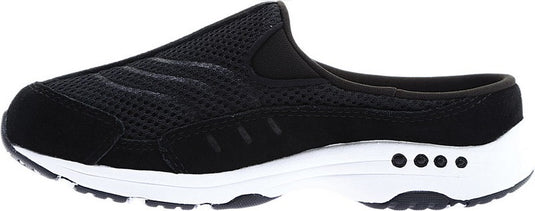 Easy Spirit Women's Traveltime Clogs Black/White Suede Easy Spirit Women's Traveltime Clogs Black/White Suede