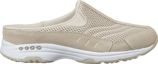 Easy Spirit Women's Traveltime Clogs Light Tan/White Suede