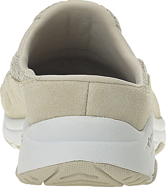 Easy Spirit Women's Traveltime Clogs Light Tan/White Suede Easy Spirit Women's Traveltime Clogs Light Tan/White Suede