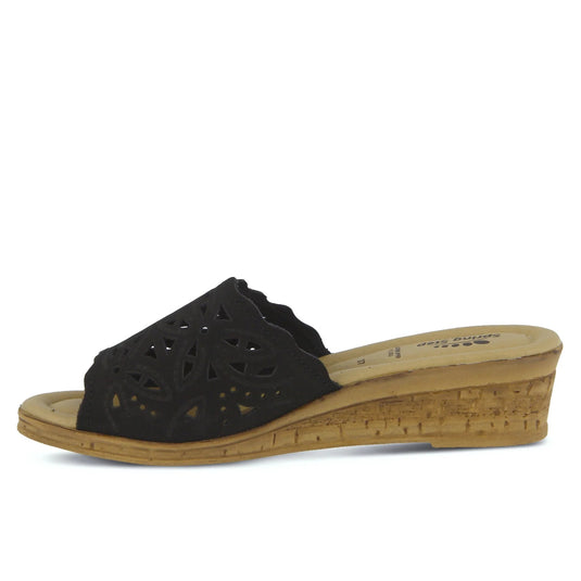 Spring Step Women's Estella-R Slide Sandal Black Spring Step Women's Estella-R Slide Sandal Black