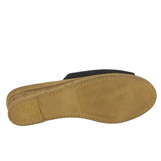 Spring Step Women's Estella-R Slide Sandal Black Spring Step Women's Estella-R Slide Sandal Black