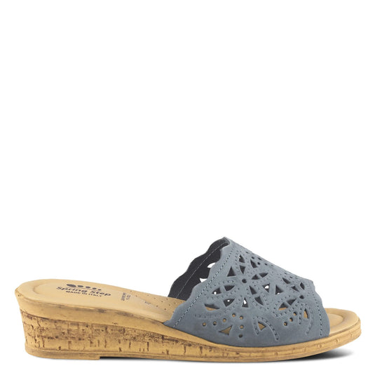 Spring Step Women's Estella-R Slide Sandal Blue Spring Step Women's Estella-R Slide Sandal Blue