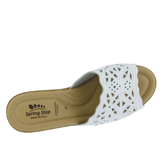 Spring Step Women's Estella-R Slide Sandal White Spring Step Women's Estella-R Slide Sandal White