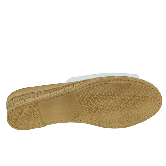 Spring Step Women's Estella-R Slide Sandal White Spring Step Women's Estella-R Slide Sandal White