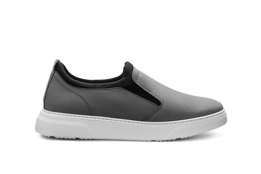 Samuel Hubbard Men's Flight Slip-On Light Grey Nubuck / White Sole Samuel Hubbard Men's Flight Slip-On Light Grey Nubuck / White Sole