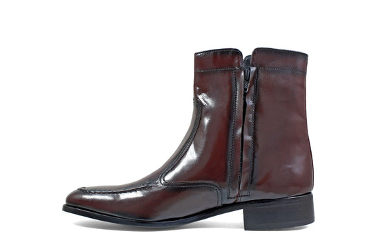 Florsheim Men's ESSEX Moc Toe Zipper Boot Black Cherry - Free Socks Florsheim Men's ESSEX Moc Toe Zipper Boot Black Cherry - Free Socks