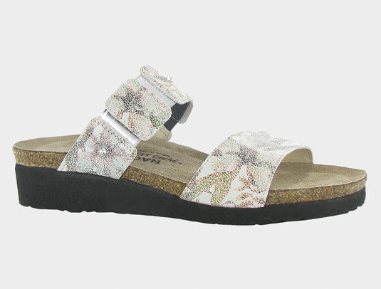 Naot Women's Ashley Slide Sandals Floral Leather Naot Women's Ashley Slide Sandals Floral Leather