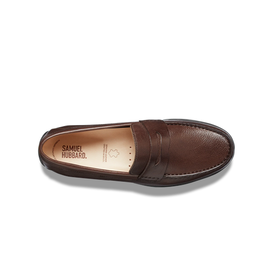 Samuel Hubbard Men's Free Spirit for Him Brown Tumbled Full Grain Leather Samuel Hubbard Men's Free Spirit for Him Brown Tumbled Full Grain Leather
