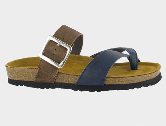 Naot Women's Fresno Sandals Soft Ink Lthr/Antique Brown Suede Naot Women's Fresno Sandals Soft Ink Lthr/Antique Brown Suede