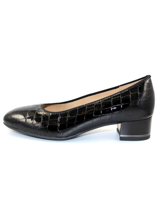 Ara Women's Graz Block Heel Black Croc