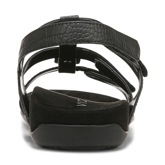 Vionic Women's Amber Sandals Black Crocodile Vionic Women's Amber Sandals Black Crocodile