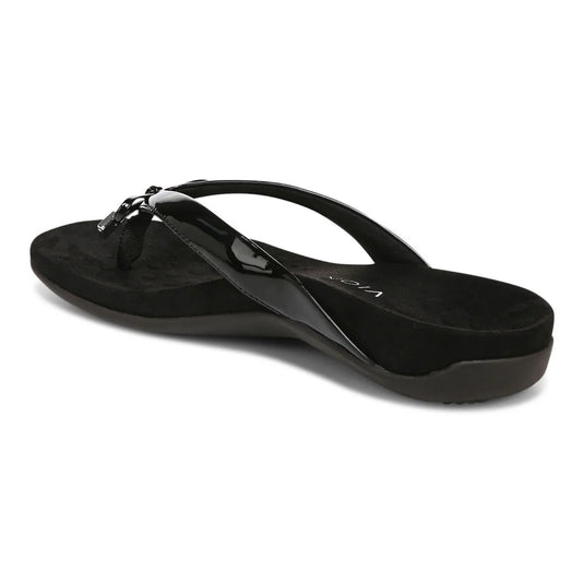 Vionic Women's Bella Toe Post Sandals Black Vionic Women's Bella Toe Post Sandals Black