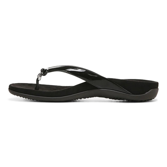 Vionic Women's Bella Toe Post Sandals Black Vionic Women's Bella Toe Post Sandals Black