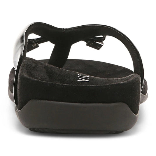 Vionic Women's Bella Toe Post Sandals Black Vionic Women's Bella Toe Post Sandals Black