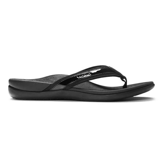 Vionic Women's Tide II Toe Post Sandal Black Vionic Women's Tide II Toe Post Sandal Black