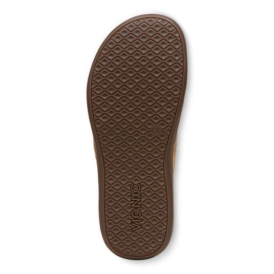 Vionic Women's Tide II Toe Post Sandals Gold Cork Vionic Women's Tide II Toe Post Sandals Gold Cork