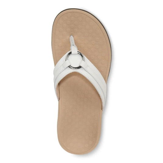 Vionic Women's Aloe Smooth Toe Post Sandal White Vionic Women's Aloe Smooth Toe Post Sandal White