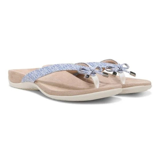 Vionic Women's Bella Toe Post Sandal White Tile