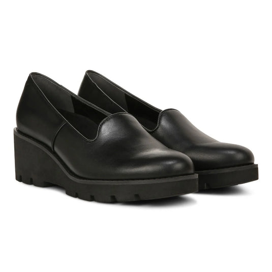 Vionic Women's Willa Wedge Black Leather Vionic Women's Willa Wedge Black Leather
