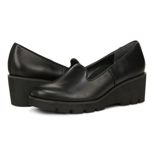 Vionic Women's Willa Wedge Black Leather Vionic Women's Willa Wedge Black Leather
