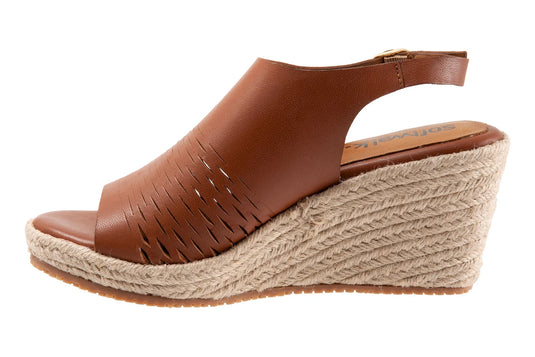 Softwalk Hixson S2207-001 Womens Cognac Narrow Leather Wedges Sandals Shoes Softwalk Hixson S2207-001 Womens Cognac Narrow Leather Wedges Sandals Shoes