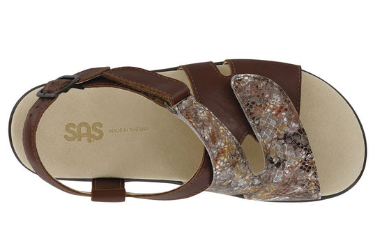 SAS Women's Huggy Comfort Sandals Henna/Multi Snake SAS Women's Huggy Comfort Sandals Henna/Multi Snake
