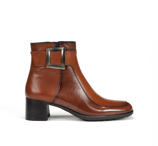DORKING BY FLUCHOS IKIA WOMENS HEELED ANKLE BOOT SUNA BROWN DORKING BY FLUCHOS IKIA WOMENS HEELED ANKLE BOOT SUNA BROWN