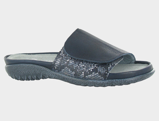 Naot Women's Ipo Sandals Soft Ink Lthr/Navy Python Lthr Naot Women's Ipo Sandals Soft Ink Lthr/Navy Python Lthr