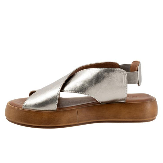 Bueno Women's Jayden Sandals Dark Silver Metallic