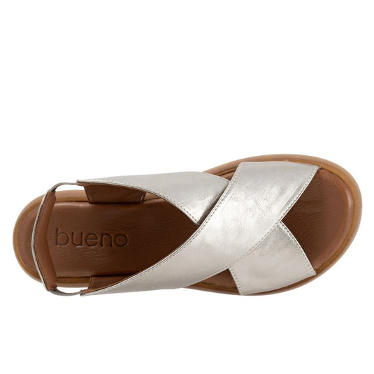 Bueno Women's Jayden Sandals Dark Silver Metallic Bueno Women's Jayden Sandals Dark Silver Metallic