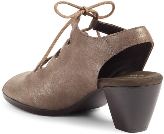 Munro Women's Jillie Open Toe Slingback Pewter nubuck