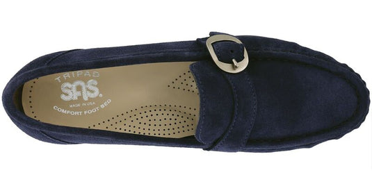 SAS Women's Lara Slip On Loafer Navy Suede SAS Women's Lara Slip On Loafer Navy Suede