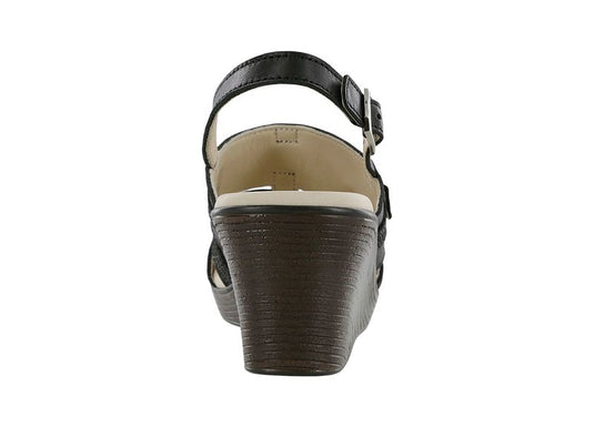 SAS Women's Layla Wedge Sandals Black/Web SAS Women's Layla Wedge Sandals Black/Web