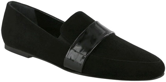 SAS Women's Luxe Slip On Loafer Black Patent/suede