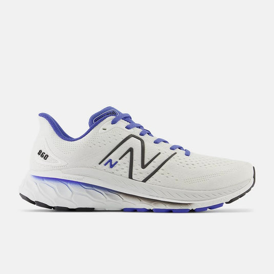 New Balance Men's Fresh Foam X 860v13 White with Marine Blue New Balance Men's Fresh Foam X 860v13 White with Marine Blue